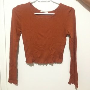 Lettuce trim long sleeve shirt